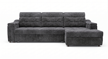 Диван угловой Бруно ДКУ-О NEW НБ правый Тк.Sensey Steel Grey 3 кат Апогей