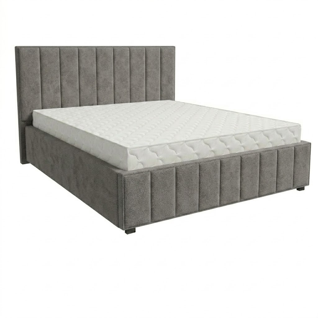 Кровать Кордова-1 1,6*2,0 с П.М. Тк. Bali silver 3 кат  Апогей