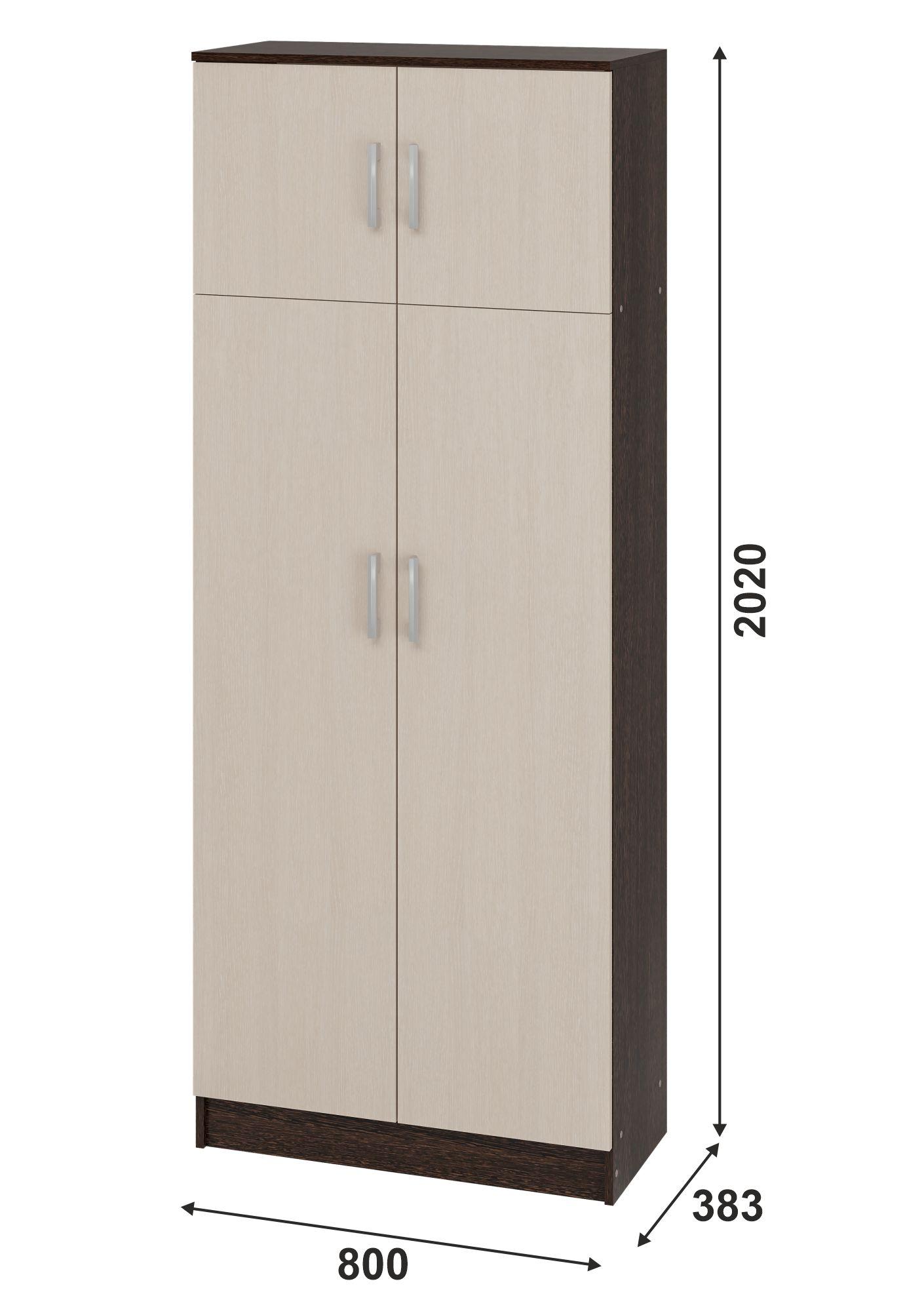 Тива Шкаф ШК 205 800х2020х380 (ВЕНГЕ-ДУБ БЕЛФОРД)