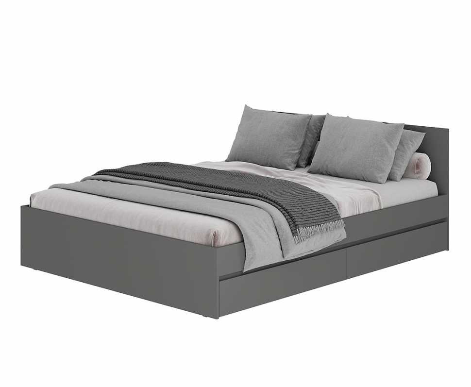 Кровать 1,4 м "Симпл" КР-12 графит