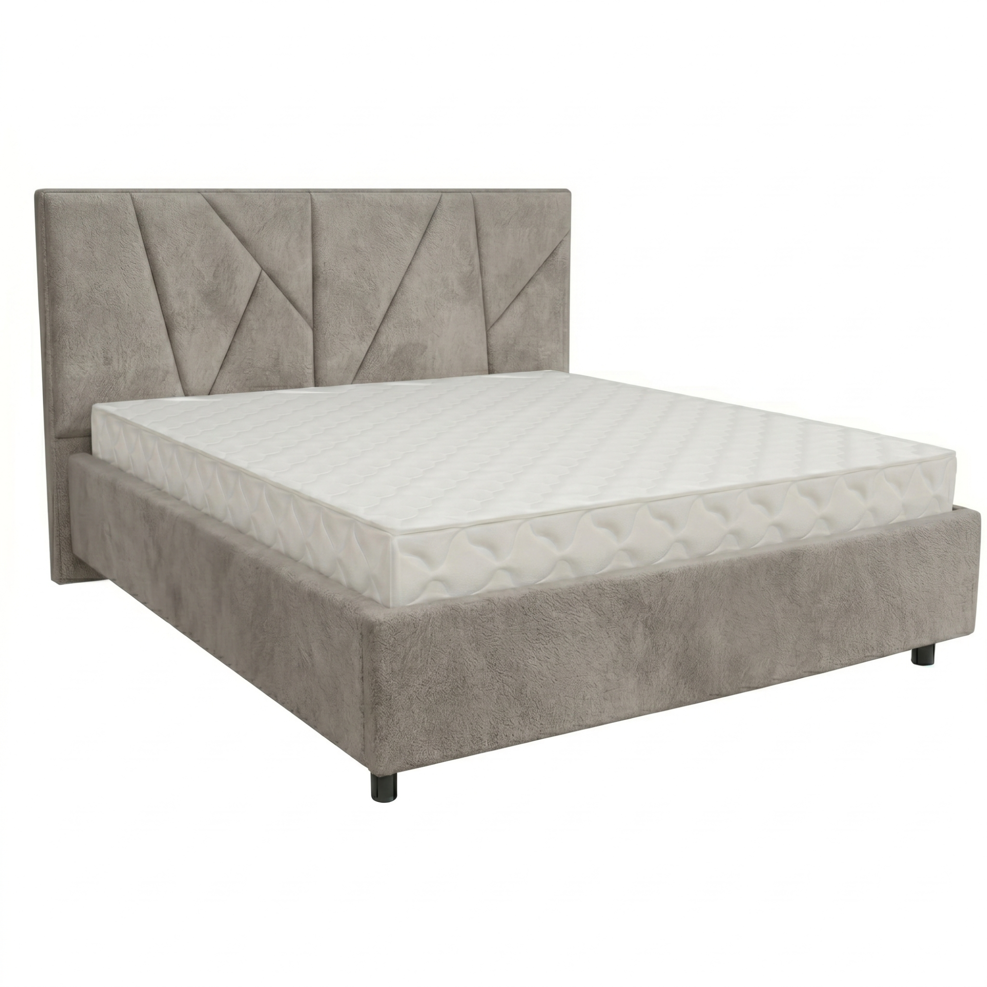 Кровать Рица-3 1,4*2,0 с П.М. Тк.Levis 08 тауп 1 кат  Апогей