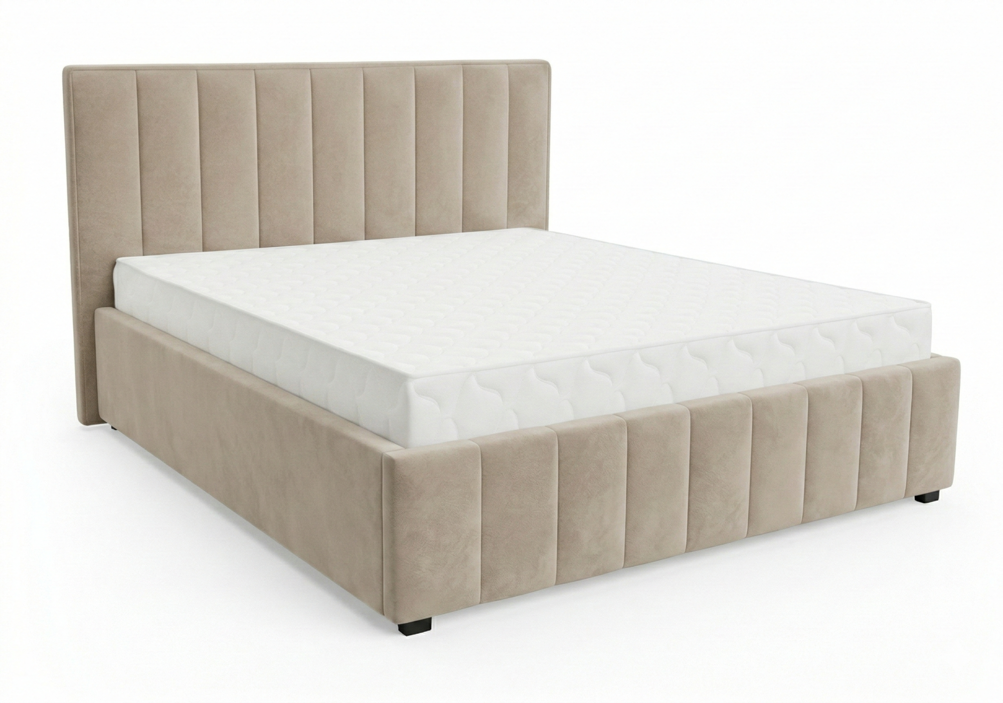 Кровать Кордова-1 1,6*2,0 с П.М. Тк. Ultra Ivory 2 кат  Апогей